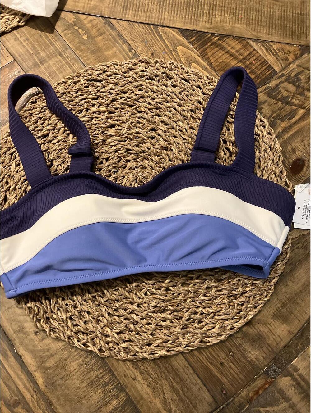 NWT Jessica S Colorblock Bralette Bikini Top Size Small